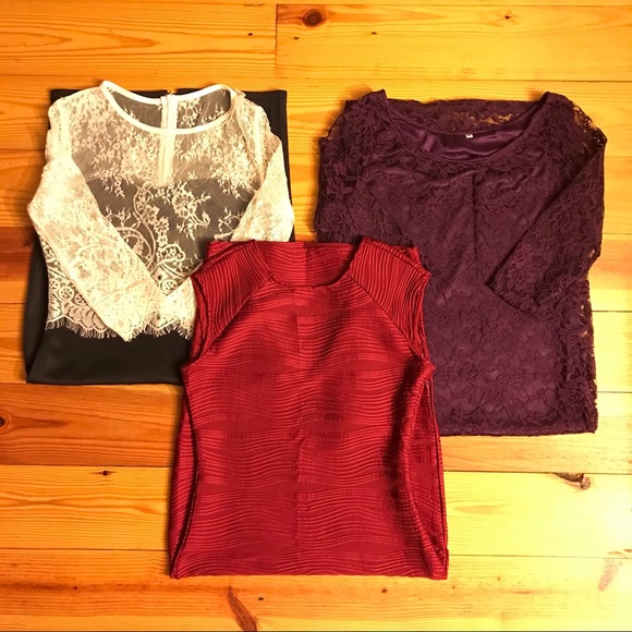 no brand Dresses & Skirts - Bundle of Red Purple Black Bodycon Dresses, EUC, M
